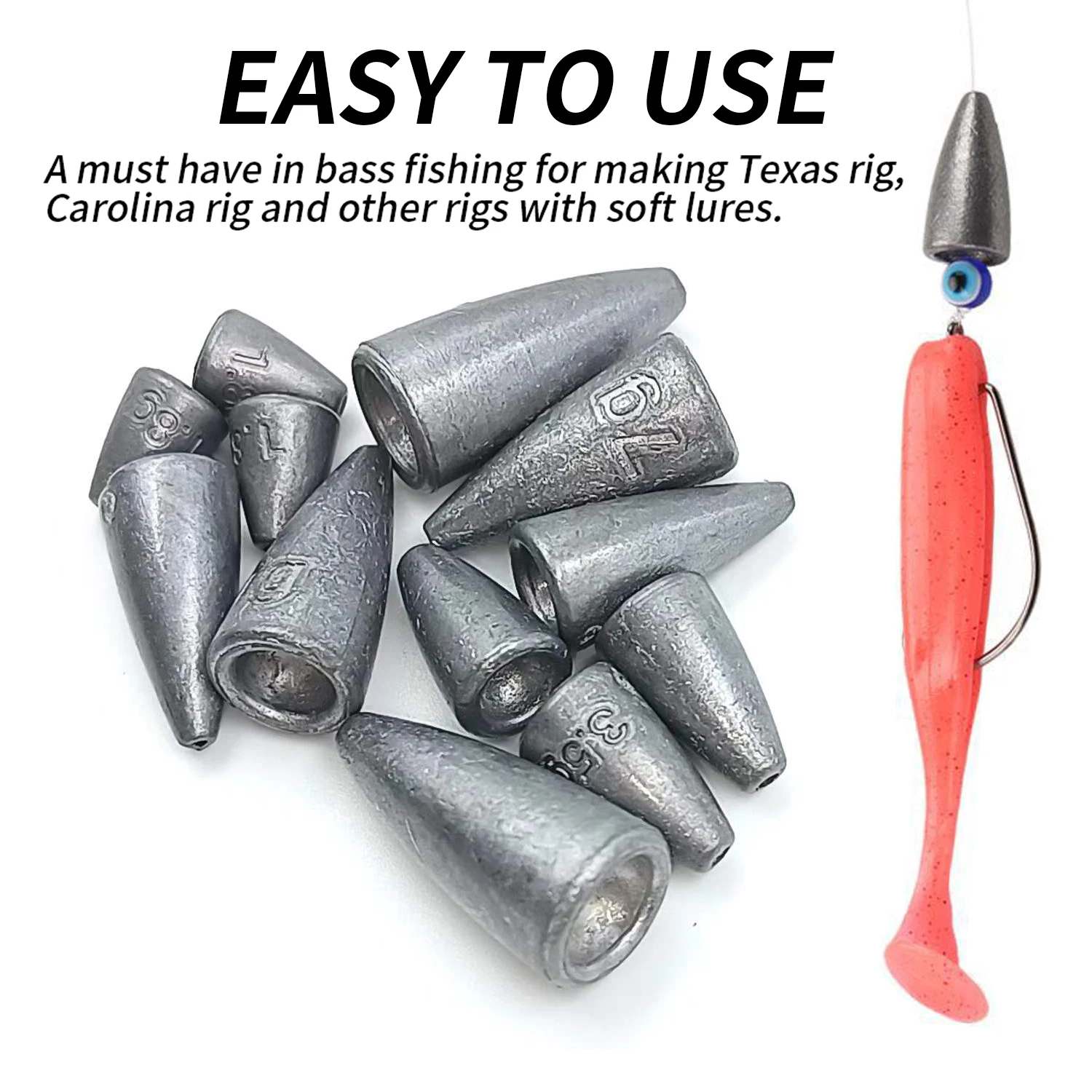 Lead Oval Shape Bass Casting Worm Bullet Tackle Fishing Assortment Weights Sinkers - China Wholesale Fishing Sinkers $0.06 From Good Seller Co., Ltd (5
