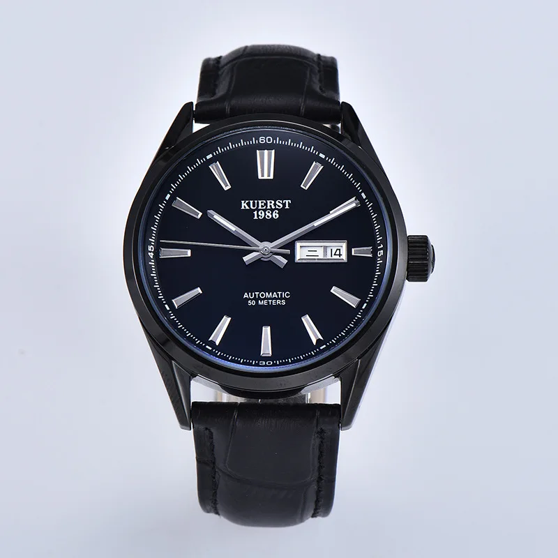 Elegant Men Women Automatic Watch 50 meters Waterproof Business Watches Cow Leather Band Wristwatch