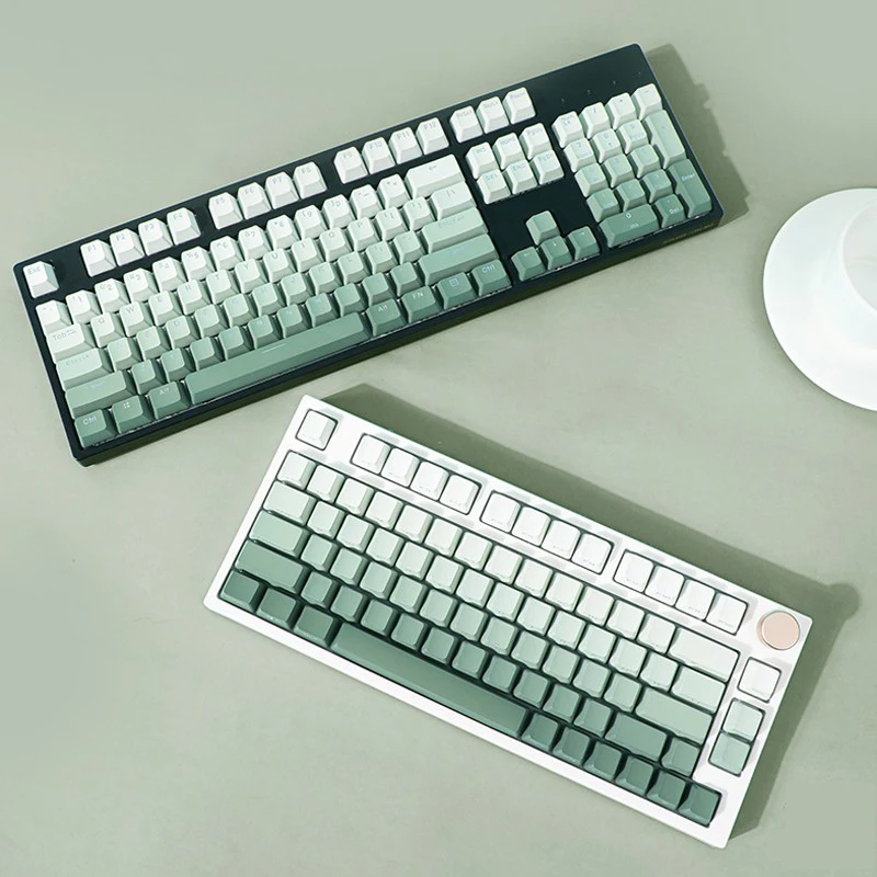 Algas Vermelhas Feijão Colar Rosa Backlit Teclado Oem Perfil Keycap Teclado Personalizado 68 84 87 Mx1.0 6.0 8.0 Conjunto - Imagem 3