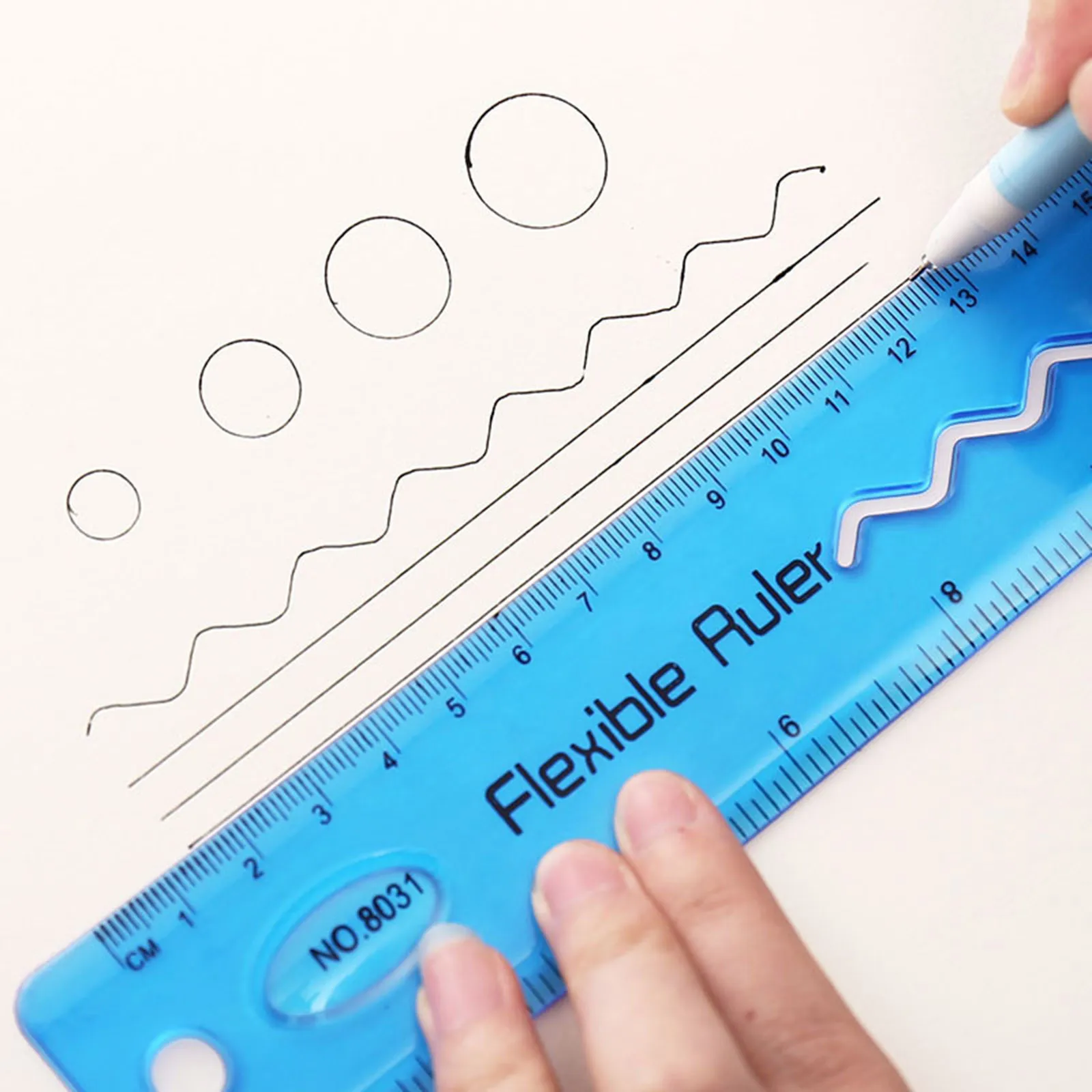 30CM Flexible Curve Ruler Drafting Drawing Measure Tool Soft Plastic Shatterproof Straight Edge Ruler Soft For School