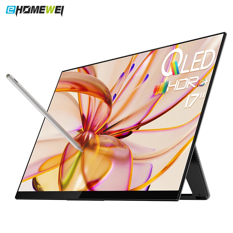 Ehomewei Monitor Portatile Rq3 Stylus Ver 17 Pollici 16:10 2.5K Dual Monitor Laptop Switch Phone Ps5 Gioco Esterno Per Ufficio