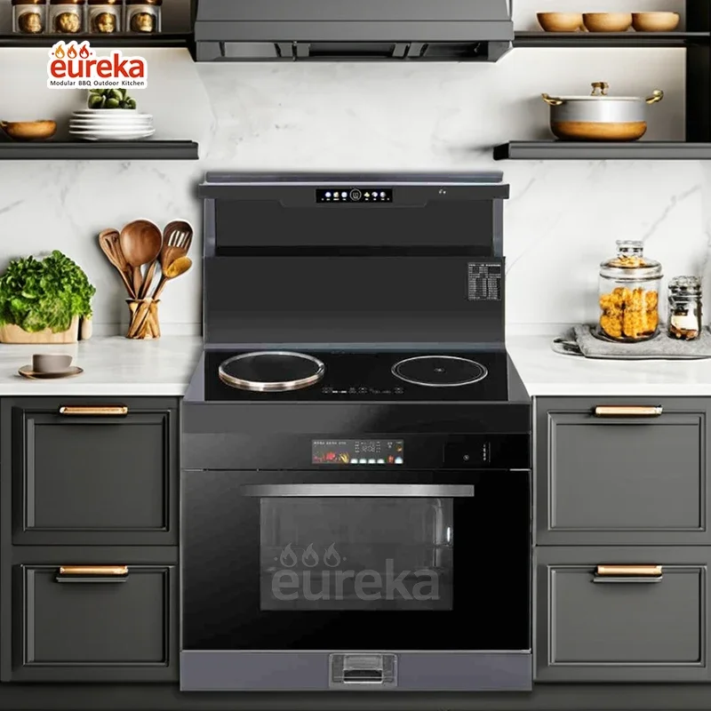 Range Hood Electric Stove Built-In Ovens Electric Smart All In 1 Integrated Stove