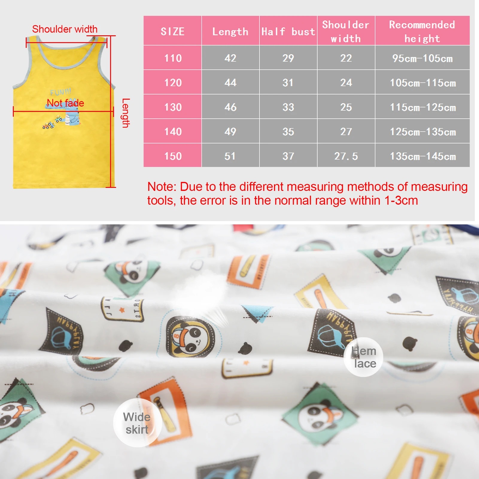 3pcs Kids Undershirts Boys Vests Soft Breathable Tank Underwear Children's Cotton Sleeveless T-Shirts Toddler Beach Tees Tops