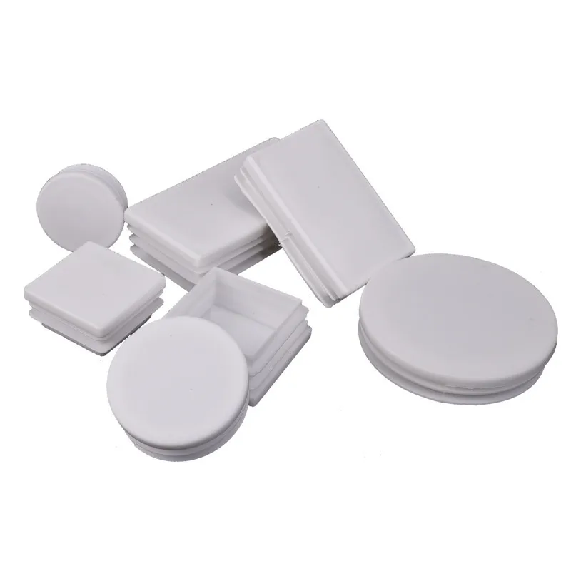 4Pcs Chair Leg Plastic Whitle End Cap Square Tube Insert White 15mm 20mm  30mm 40mm Anti Slip Feet Protector Pads Home Decor