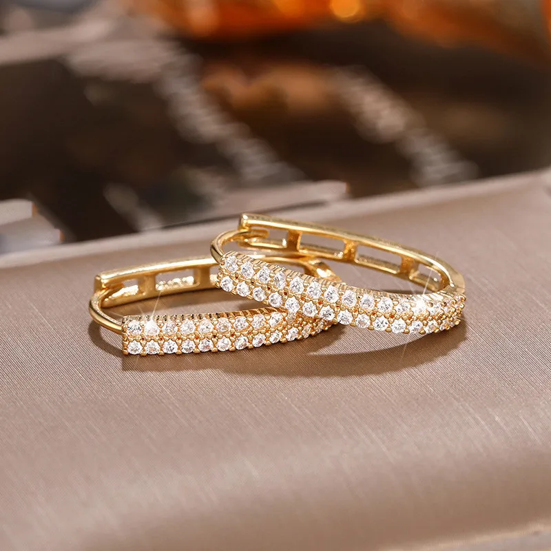 Earrings being worn