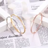 BOBASI New Stainless Steel Round Bangles& Bangles Three Colors Trendy Charm Bracelets Jewelry For Women Love Wedding Brand Gifts 5