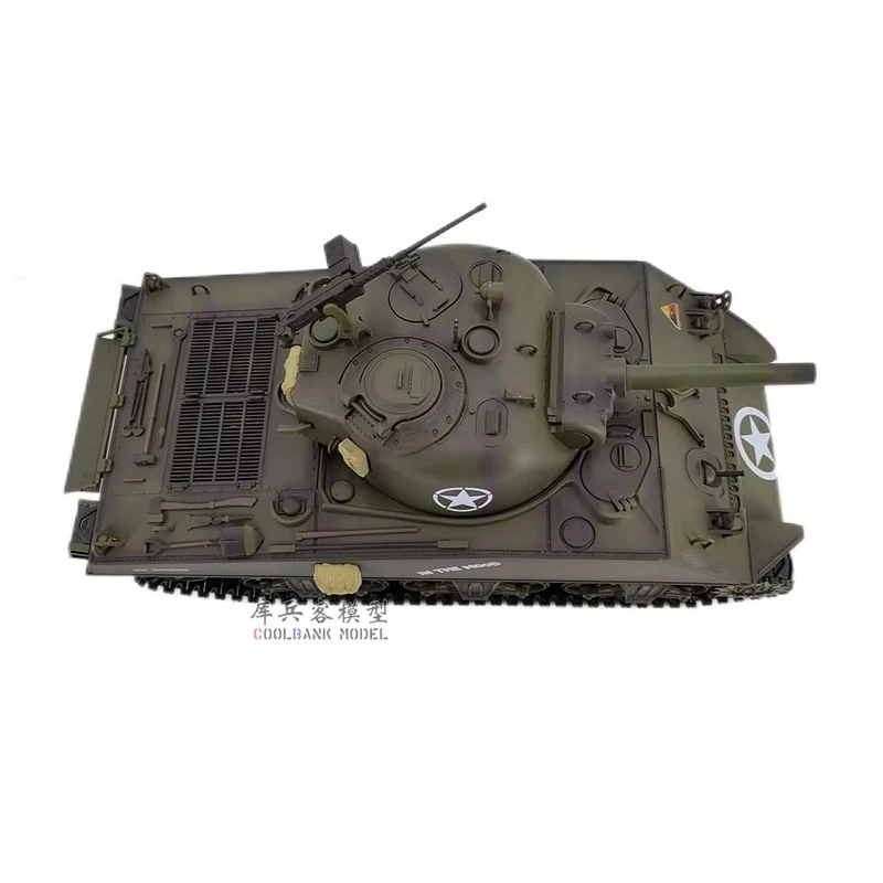쿨뱅크 3898-1 M4A3 셔먼 RC 탱크 1:16 오프로드 트랙 텔레스코픽 배럴 연기 시스템 미국군 시뮬레이션 장난감 (성인용)