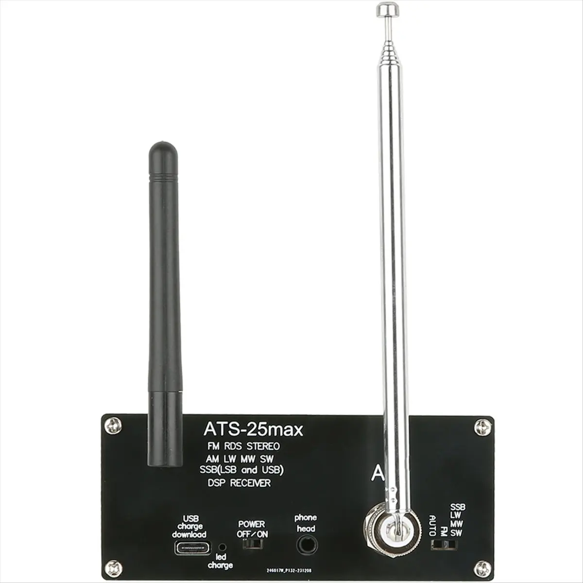 ATS25 Max Si4732 모든 대역 라디오 수신기 FM RDS AM LW MW SW SSB 수신기 (2.4인치 터치스크린 포함)-TCES