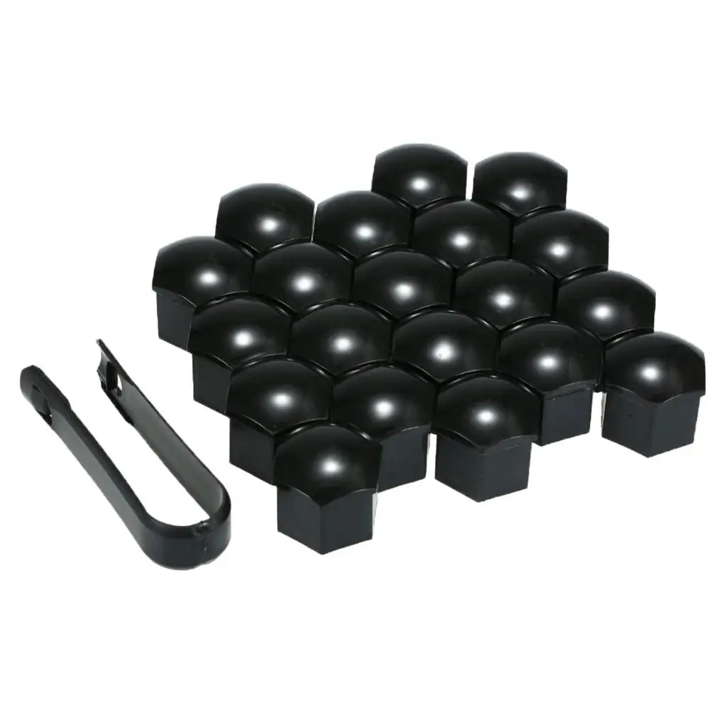 20 Pieces Vehicle Wheel Nut Cover 0.74inch Tire Nut Lug with Removal Tool