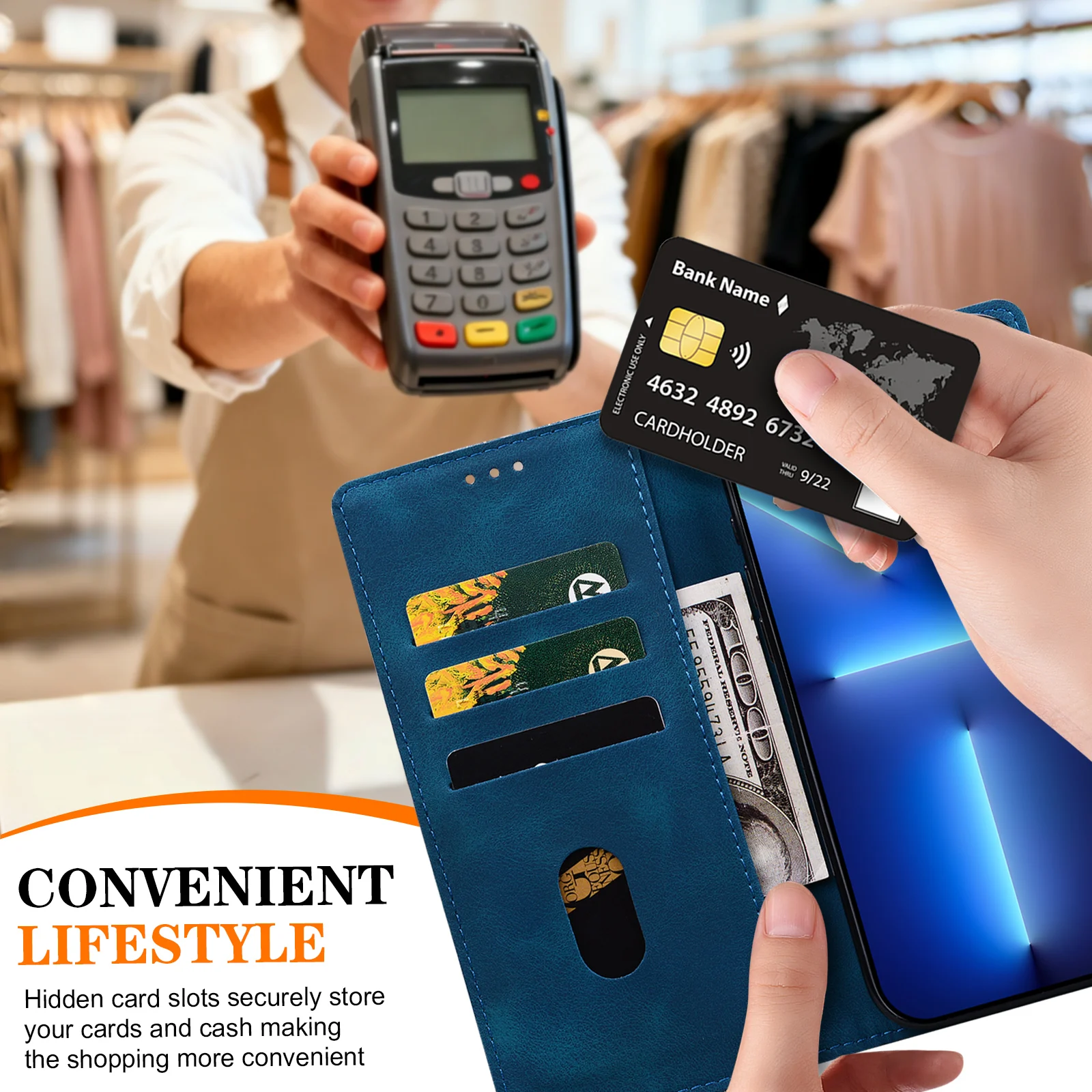Magnetic Flip Leather Wallet Phone Case