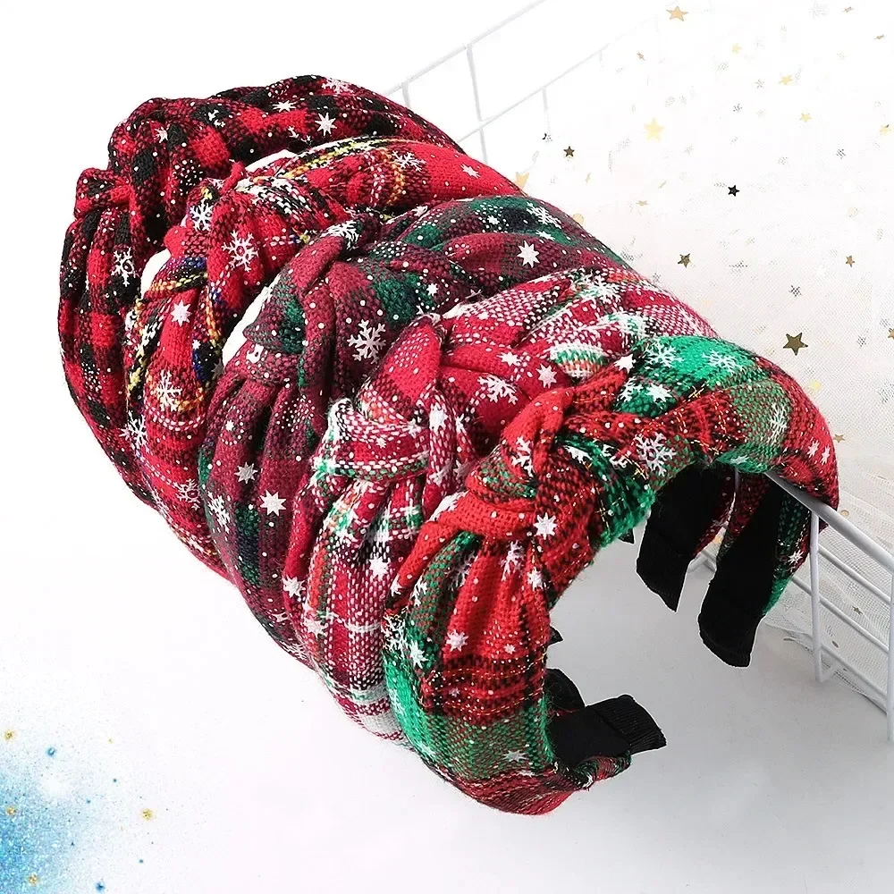 Christmas Red Hair Bands New Year Cartoon Snowflake Elk Hairband Holiday Party Headband Hair Accessories for Women Girls