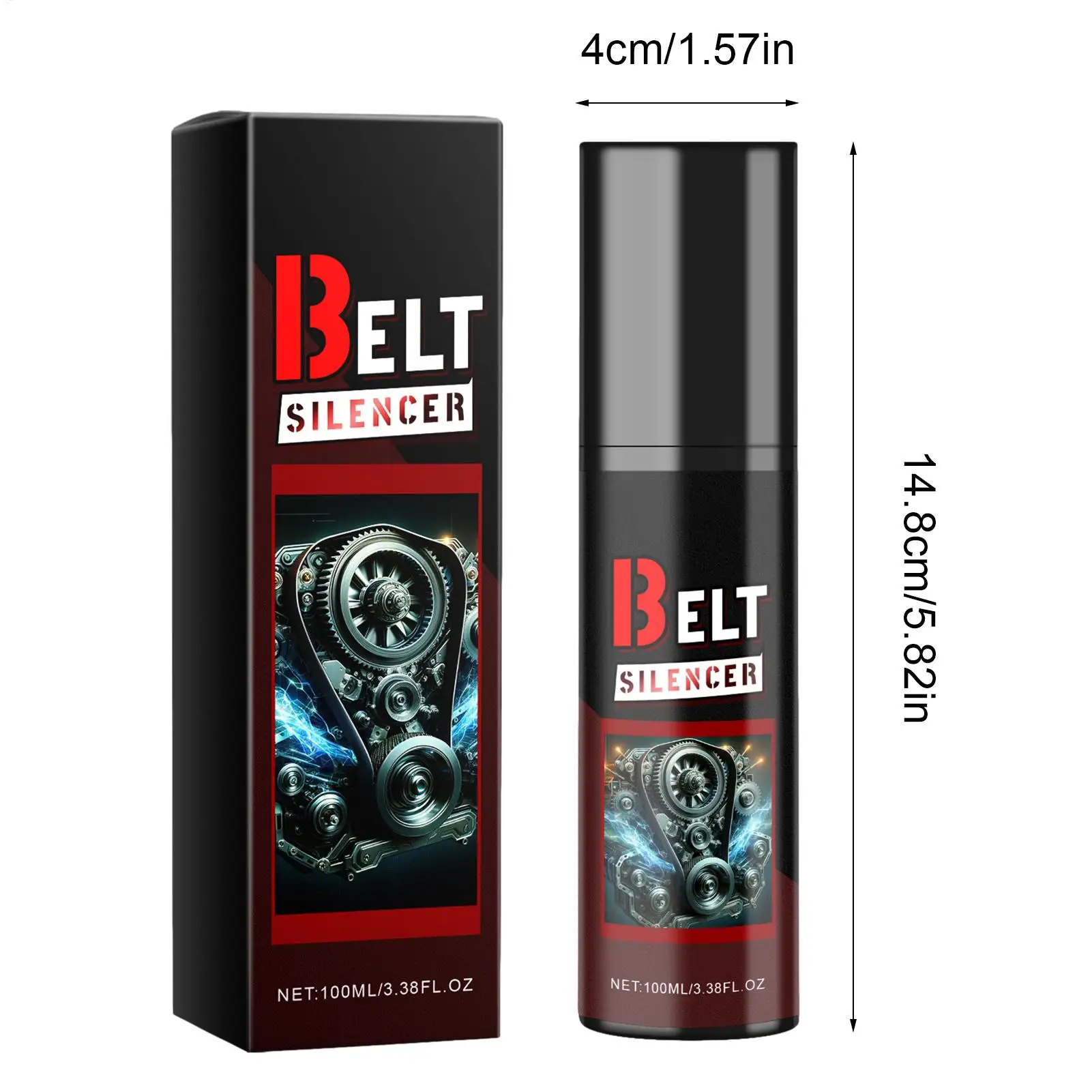 Belt Noise Spray 100ml Prolongs Belt Life Engine Belt Spray-On Dressing Noise Lubrication Protection Friction Reducer