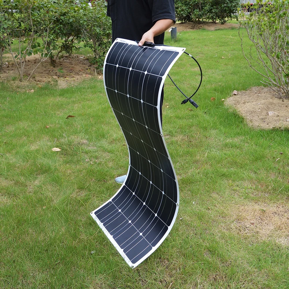 Dokio 12V 100W Monocrystalline Flexible Solar Panel For Car/Boat High Quality Flexible Panel Solar 100w China