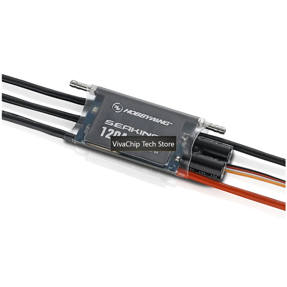 VivaCTHobbywing Seaking Pro 120A 센서리스 브러시리스 ESC 2-6S 방수 6V/7.4V,4A BEC ECO, Mono1/기타 경쟁 보트용