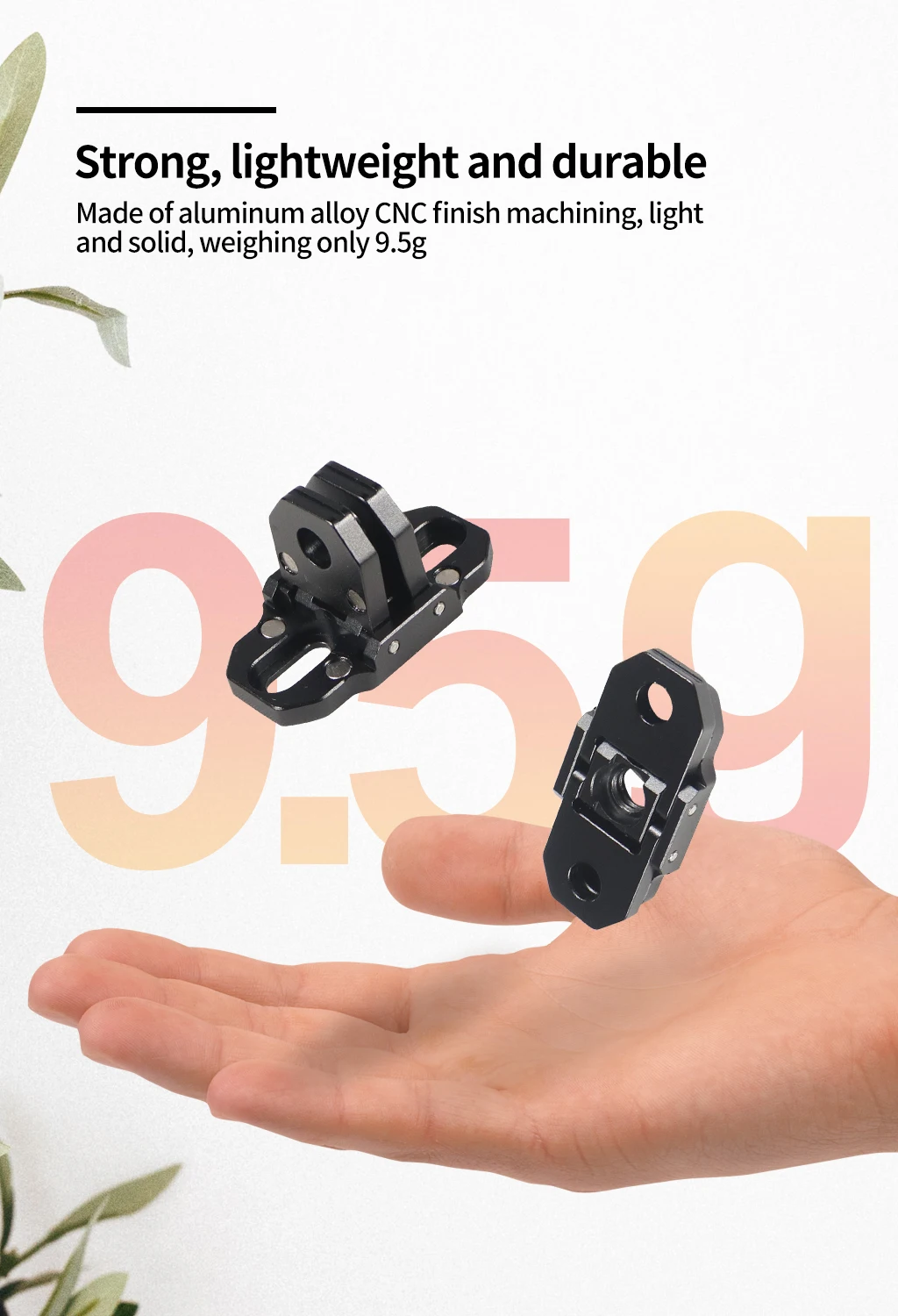 Description Picture 4 of itemMetal Base Mount Mini Tripod Adapter M3 Mounting Screws for GoPro DJI ACTION4 Camera Cage Rig Frame Bracket Selfie Stick Holder