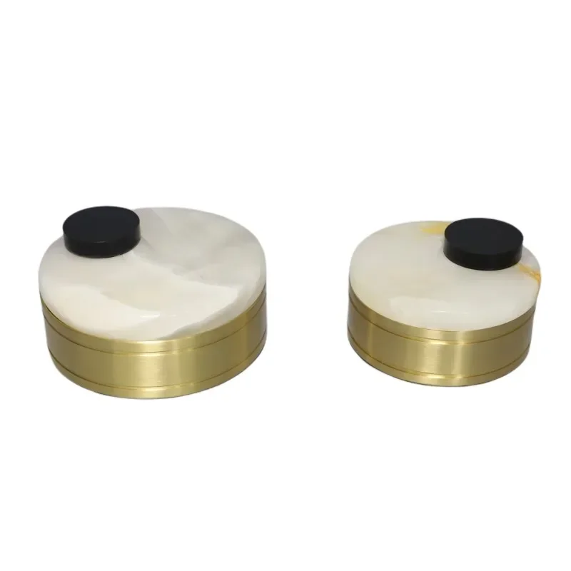 ~Light Luxury Pure Brass Jade Storage Jewelry Storage Box Home Living Room Bedroom Cloakroom Table Decorations