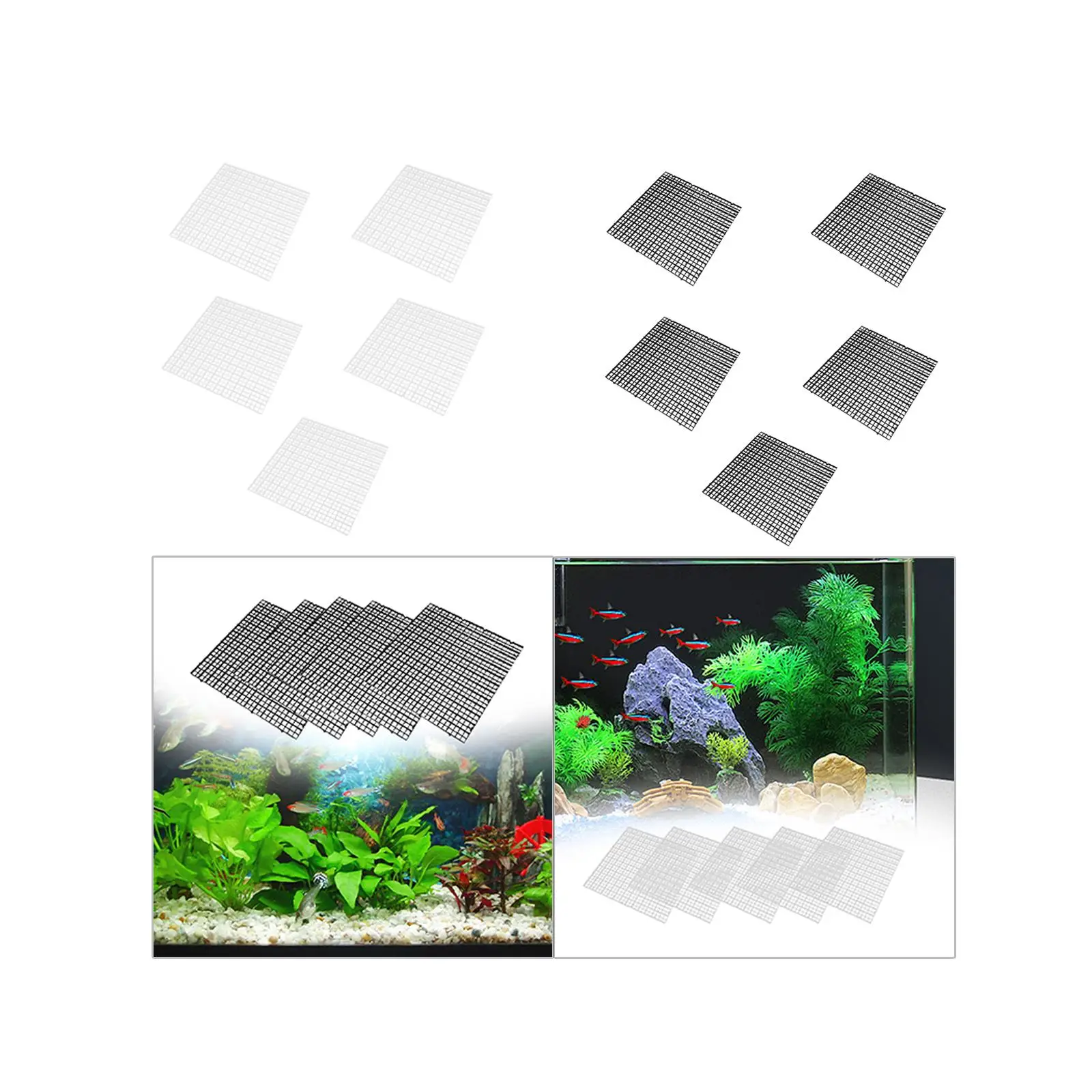 5x Fish Tank Dividers Lids Fish Tank Top Cover Isolation Cover Lid Terrarium Lid Egg Crates for Aquariums Multi Use Easy to Cut