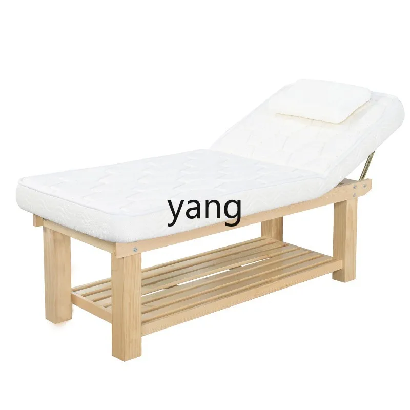 

CX Solid Wood Facial Bed Special Latex for Beauty Salon Massage Couch Ear Cleaning Massage Eyelash with Chest Hole Household