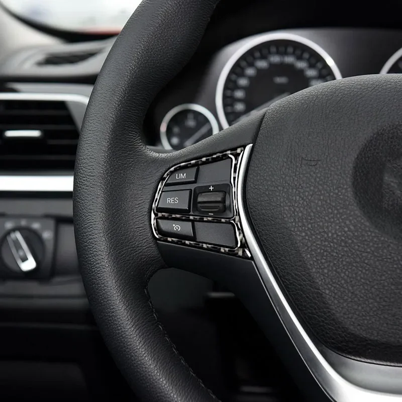 Auto Lenkrad Knopf Box Aufkleber schwarz Knopf dekorative Aufkleber für BMW F20 F21 F30 F32 F34 2014-2018 Innendekoration