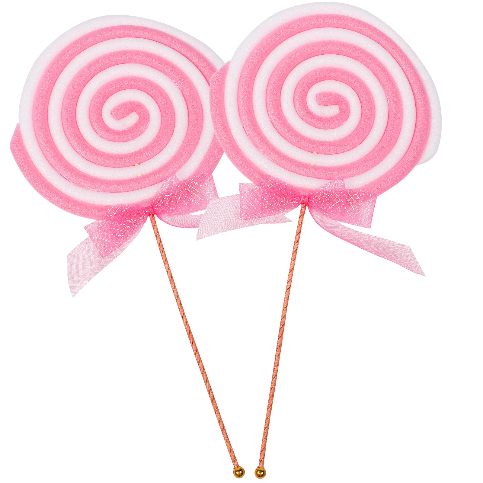 

Healifty Christmas Decor 2Pcs Lollipop Props Large Fake Candy Creative Photo Booth Prop Carnival Festive Wedding Birthday Party