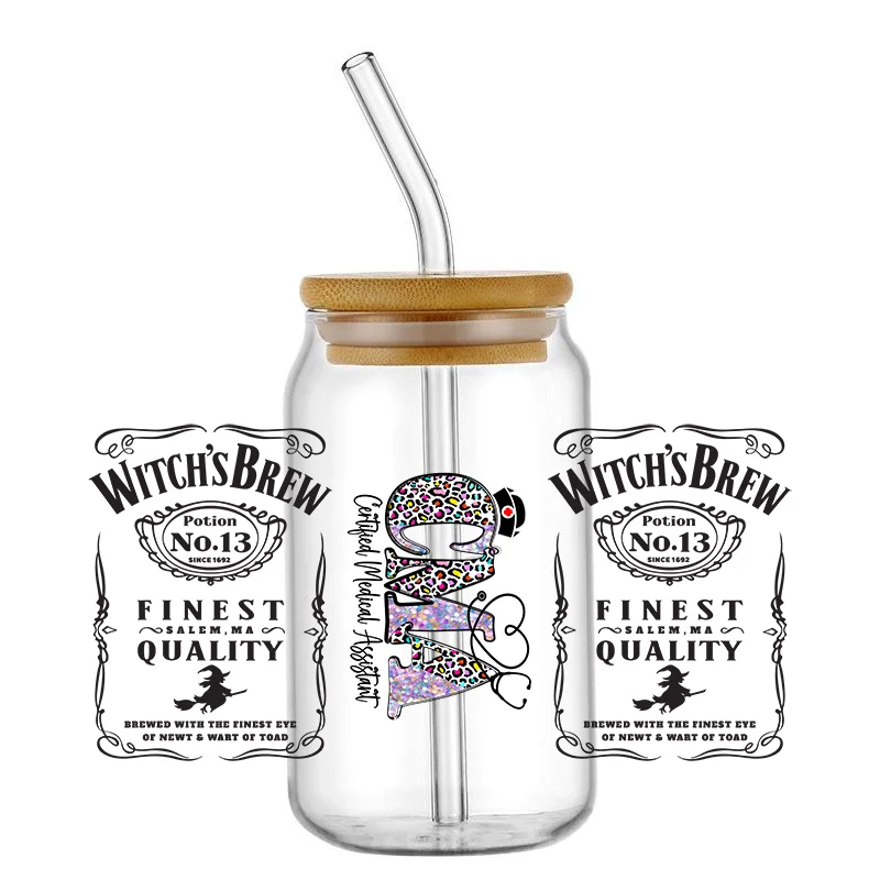 Whiskey Design 3D Waterproof UV DTF Cup Wrap For 16oz Libbey Cartoon Glass Can DIY Transfer Sticker 3d stickers sticker cups cup wraps uv dtf wrap transfer