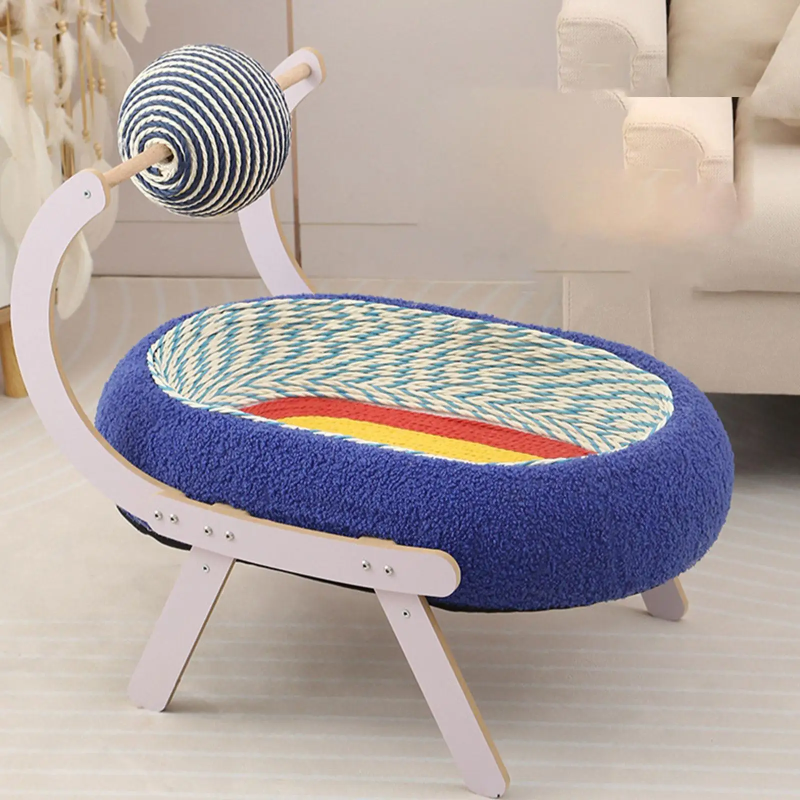 Cat Scratcher Furniture Protector Cat Scratching Board Oval Kittens Scratch Pad for Play Hunting Indoor Cat Kittens Exercise Cat Scratcher Furniture Protector Cat Scratching Board Oval Kittens Scratch Pad for Play Hunting Indoor Cat Kittens Exercise