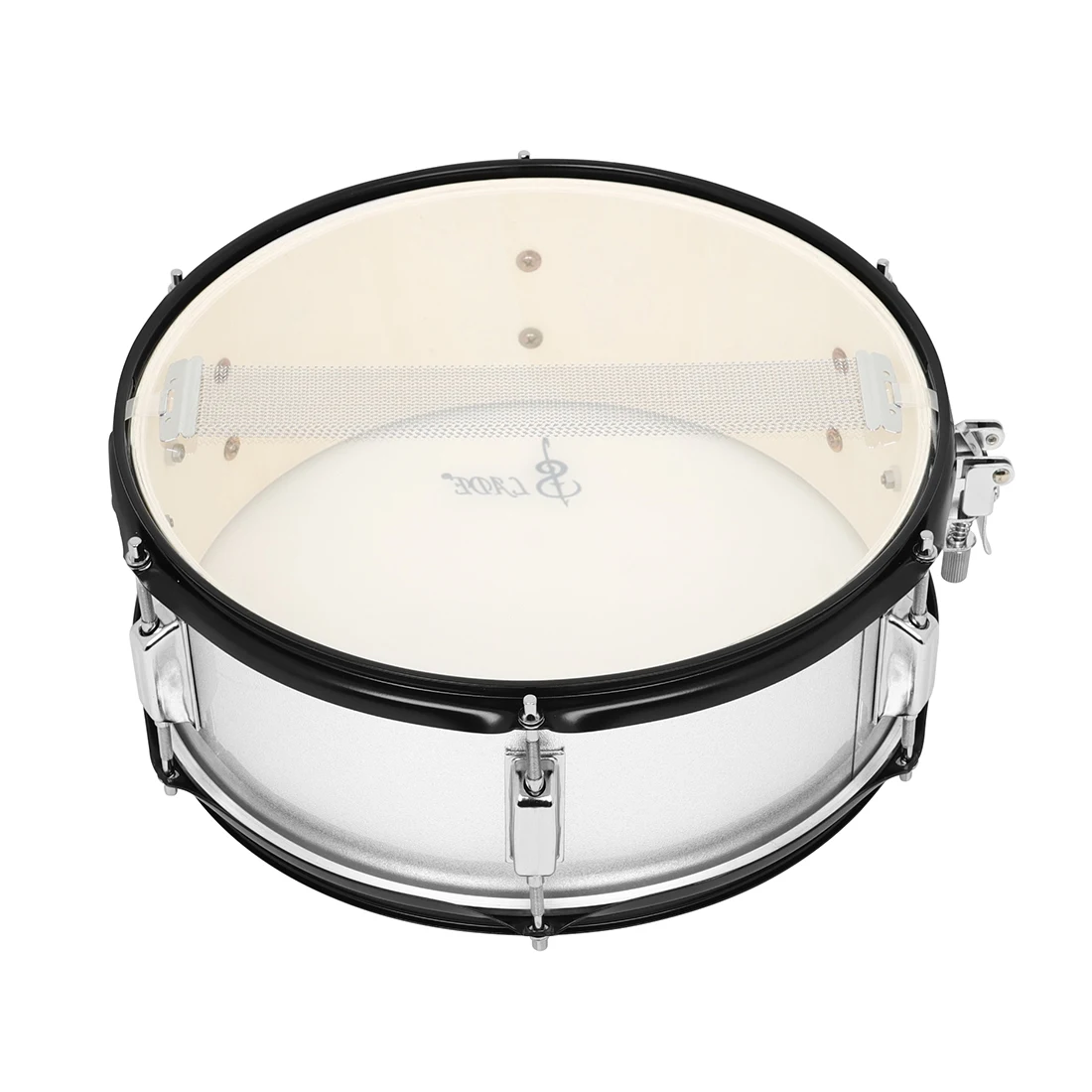 SLADE 14-Zoll-Silber-Snaredrum-Set mit Trommelstöcken, Schultergurt, Trommel-Schlüsseltasche für Studenten, Anfänger, Schlaginstrument – Detail 8