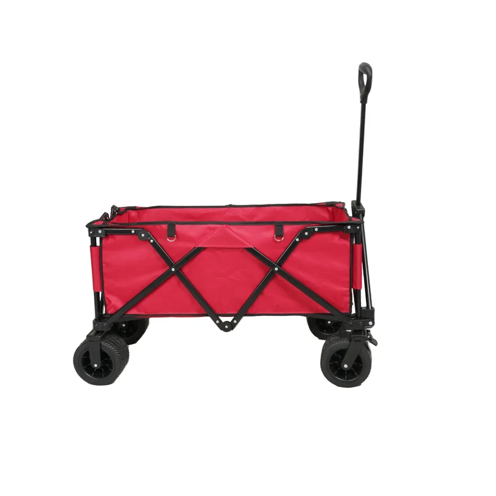 Heavy Garden Collapsible Camping Folding Wagon Foldable Portable Trolleys Beach With Table