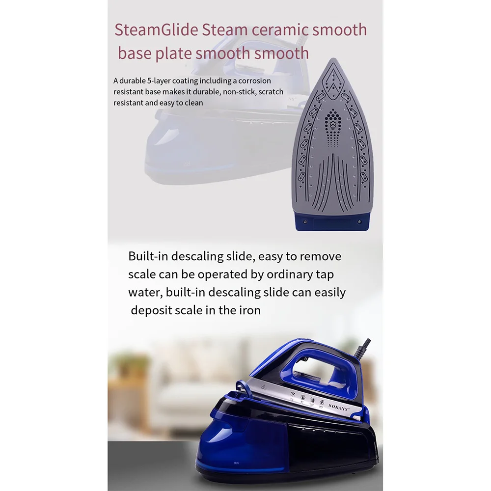 Pro Steam Iron for Clothes,2400W Powerful Clothing Iron Steamer with Rapid Heat, Premium Built Quality & Durability 4