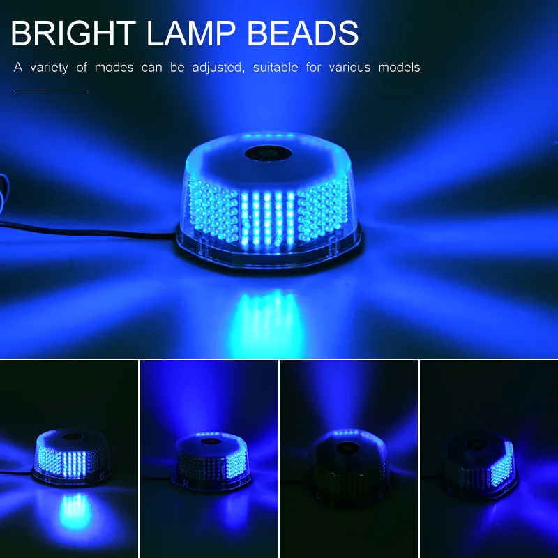 Torcia Da Tetto Auto 240 LED Blu - Luci Stroboscopiche Per Emergenze E Veicoli Di Soccorso - Foto 9