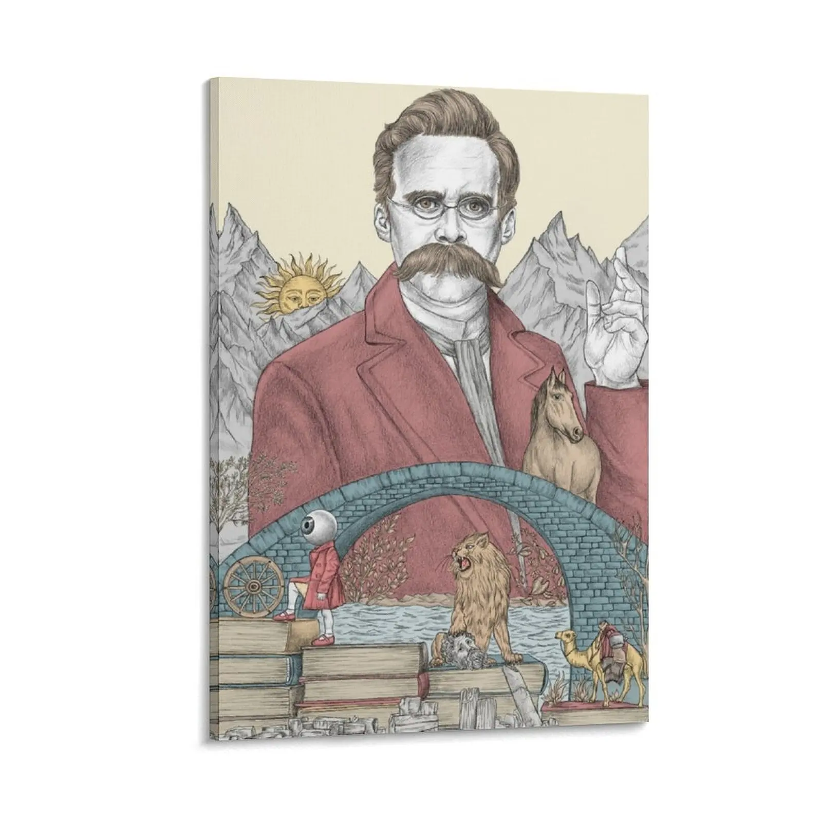 

Nietzsche - The three states of the spirit Canvas Painting anime room decor Paintings Paintings on the wall