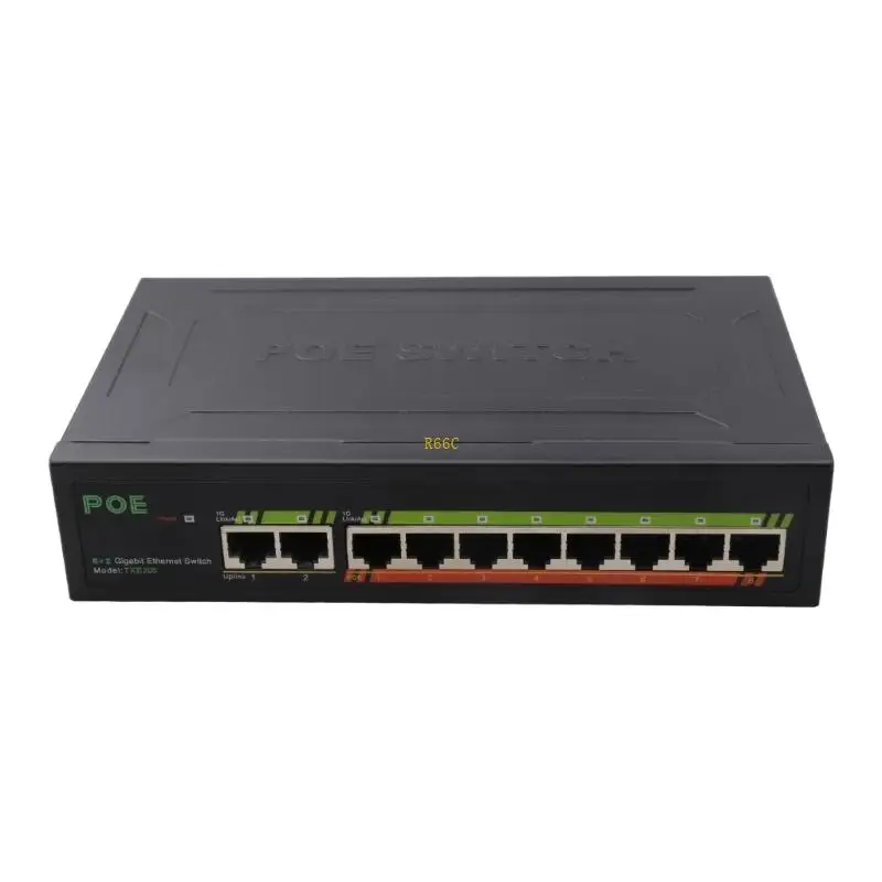 팬리스 공간 절약형 설치를 위한 10포트 기가비트 이더넷 스위처 1000Mbps
