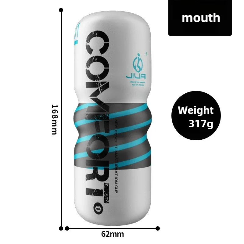 Manual Male Masturbator Soft Rubber Climax Airplane Cup Anal Vagina Mouth Sucking Penis Trainer Adult Sex Toys for Men 18+