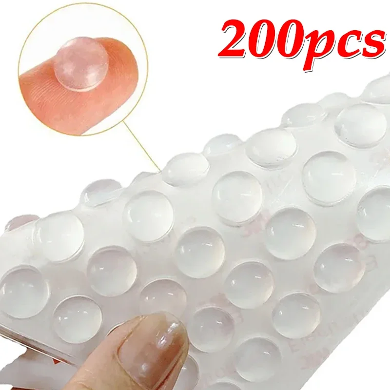 200/50Pcs Self Adhesive Door Stops Rubber Damper Buffer Cabinet Bumpers Silicone Home Furniture Pads Cushion Protective Pads