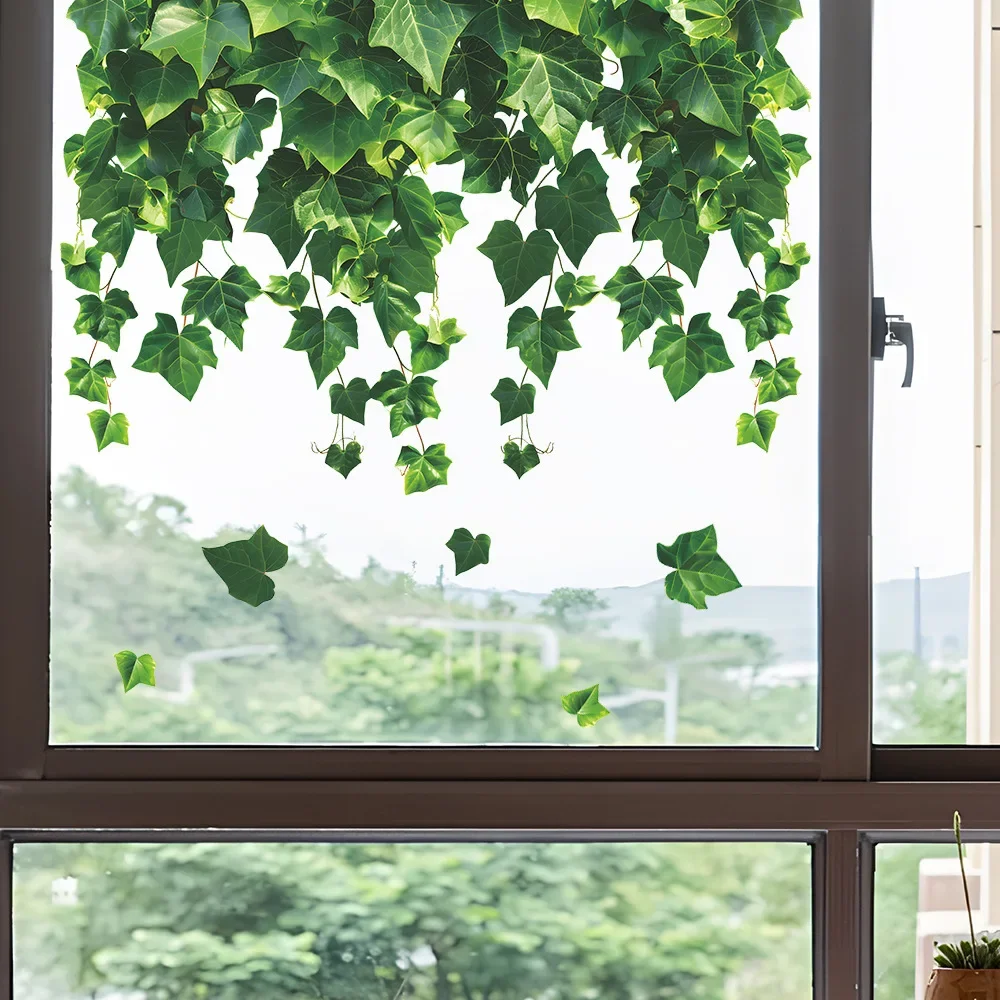Small Fresh Green Vine Glass Window Home Landscaping Decoration Electrostatic Uv Window Sticker window stickers