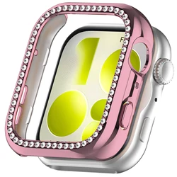Diamond Cover Case - Premium Screen Protector with Hollow PC Bumper Frame for HUAWEI FIT Pro (Pink)