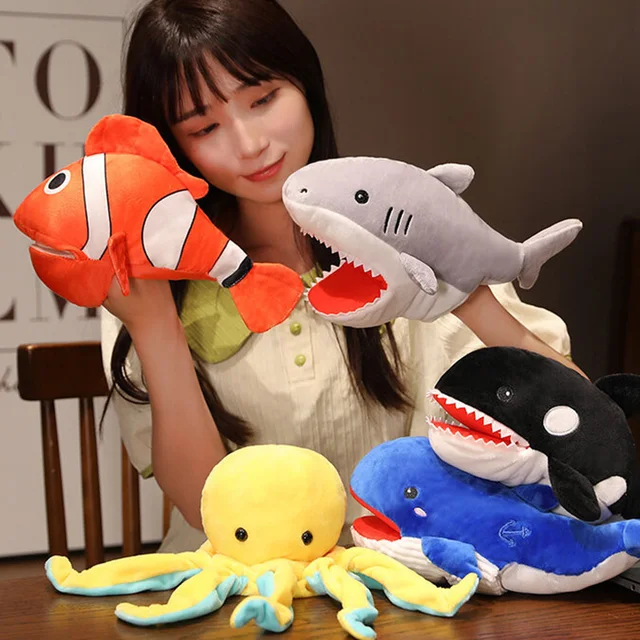 O Mundo Subaquático ao Alcance das Mãos: Brinquedos Educativos de Pelúcia "Criaturas Marinhas" 2 Brinquedos de Pelúcia Criaturas Marinhas