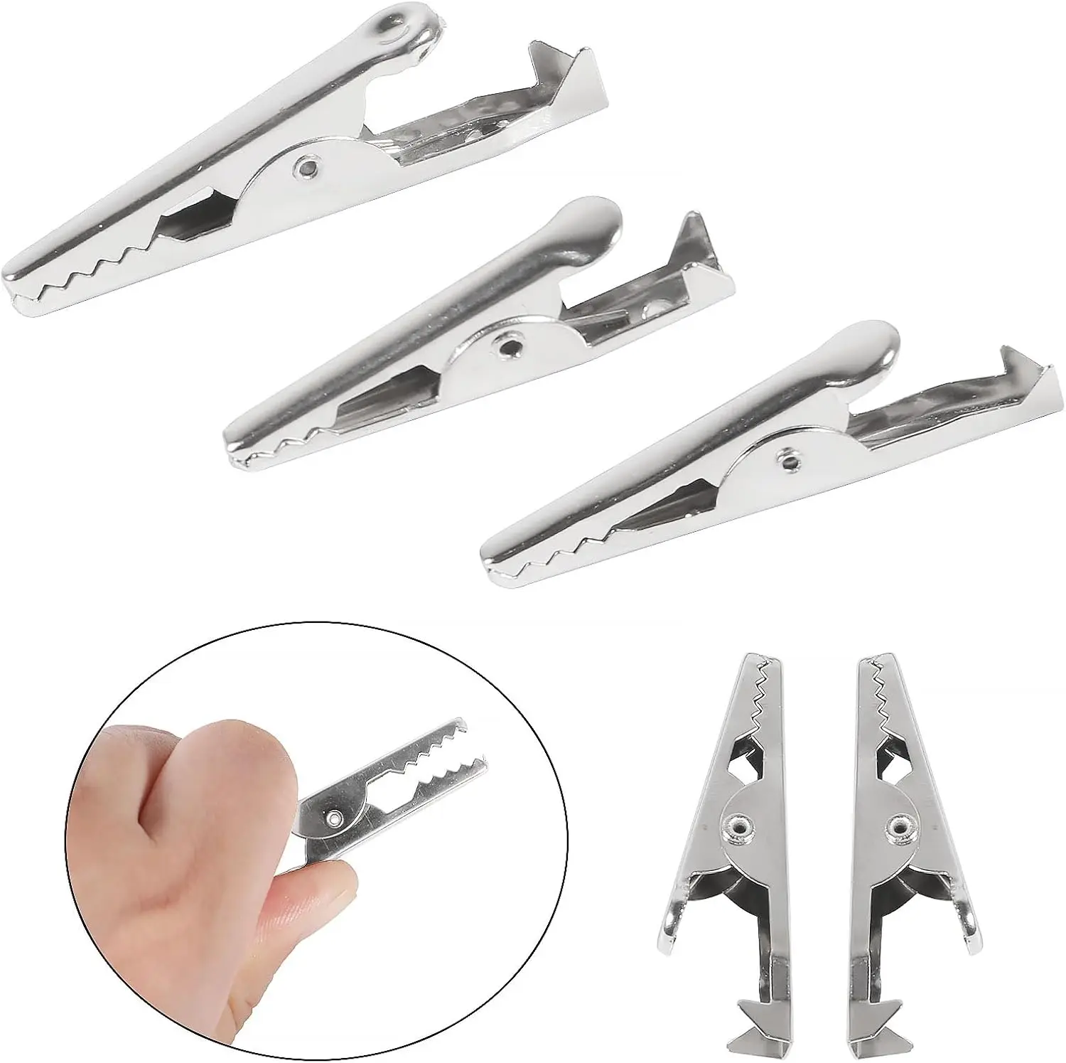 50PCS Mini Alligator Clips 28mm 35mm 45mm for Electric Testing Battery Test alligator clips,test clip,test hooks clips