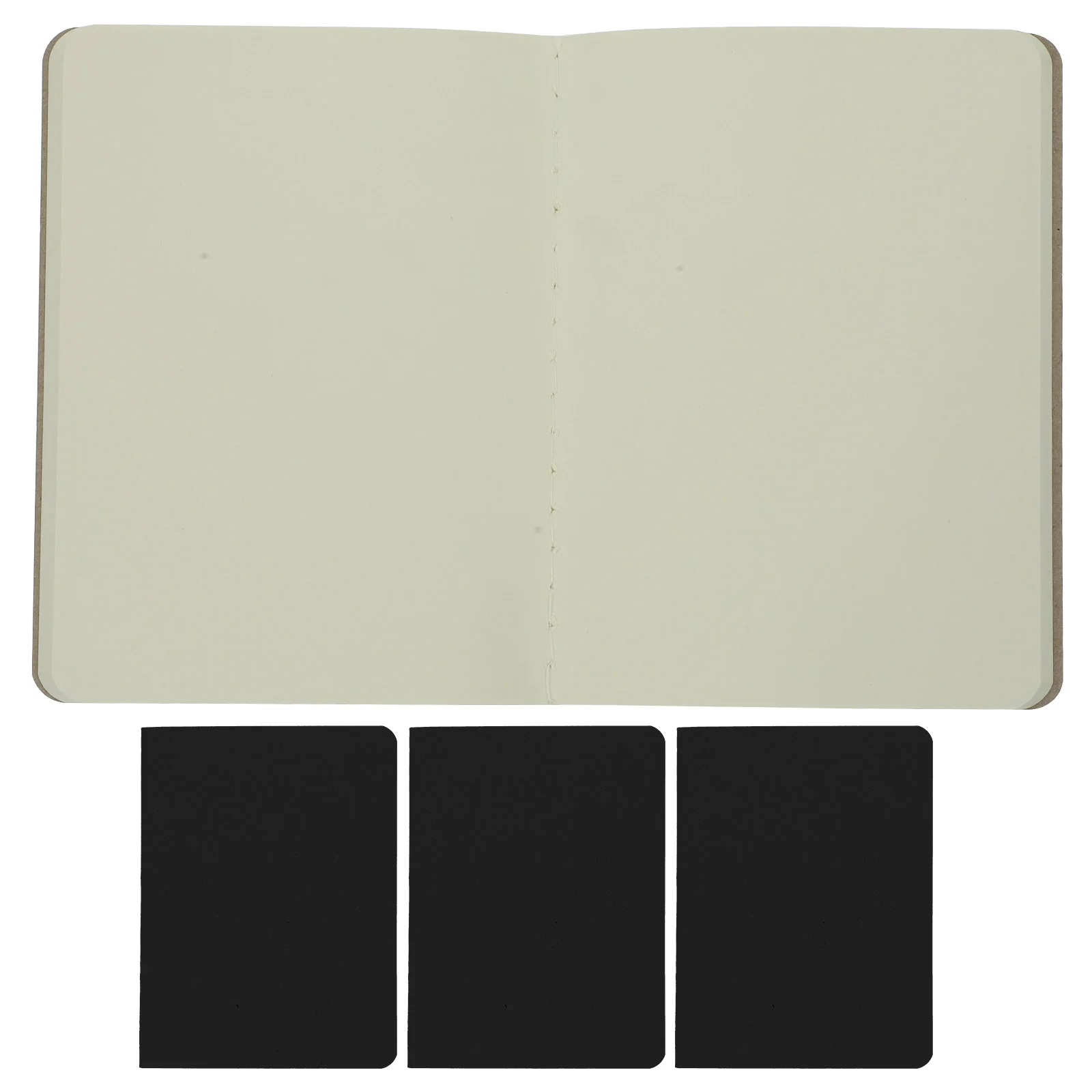 

4 Pcs Blank Notepad Household Gifts Sketchbook Hardcover Simple Professional Drawing Paper Painting Friend