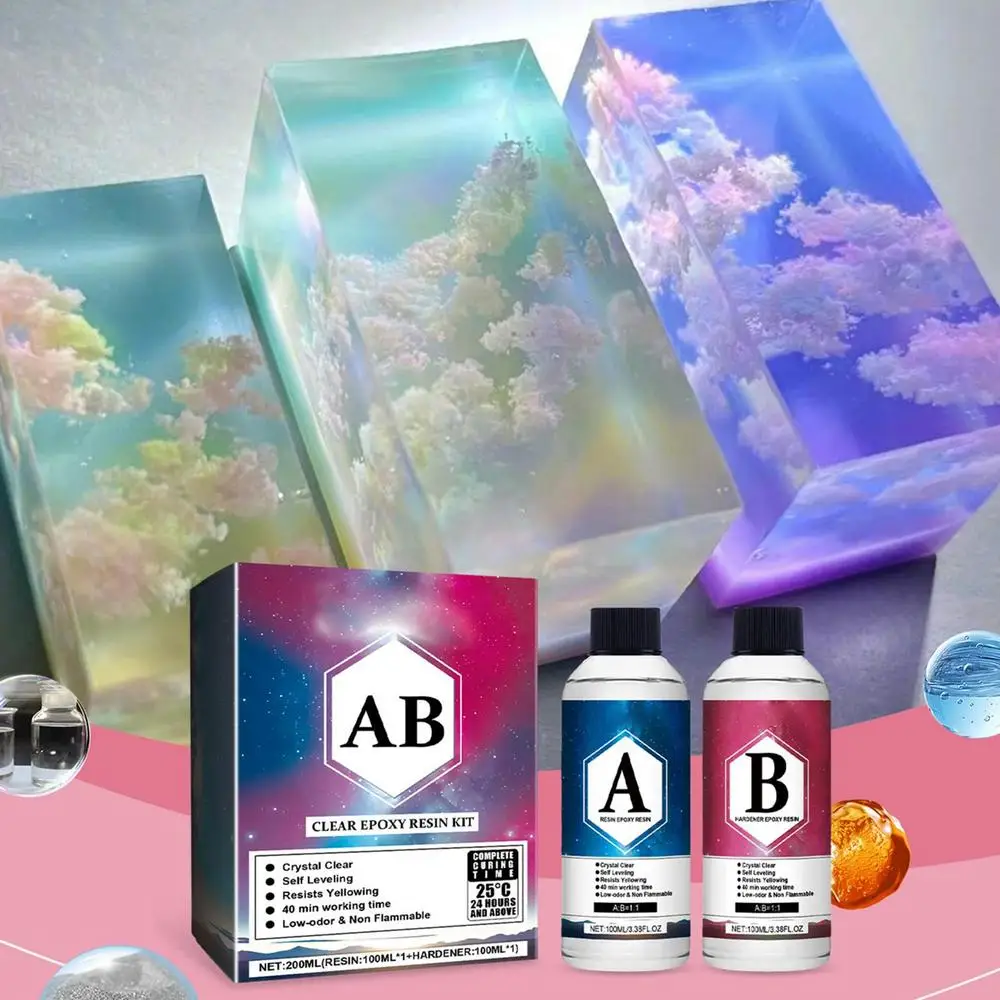 Description Picture 4 of itemEpoxy Resin Crystal Clear Kit Bubble Free Self-Leveling No Yellowing Casting Resin Not Yellowing Bubble Free Resin Kit For Art