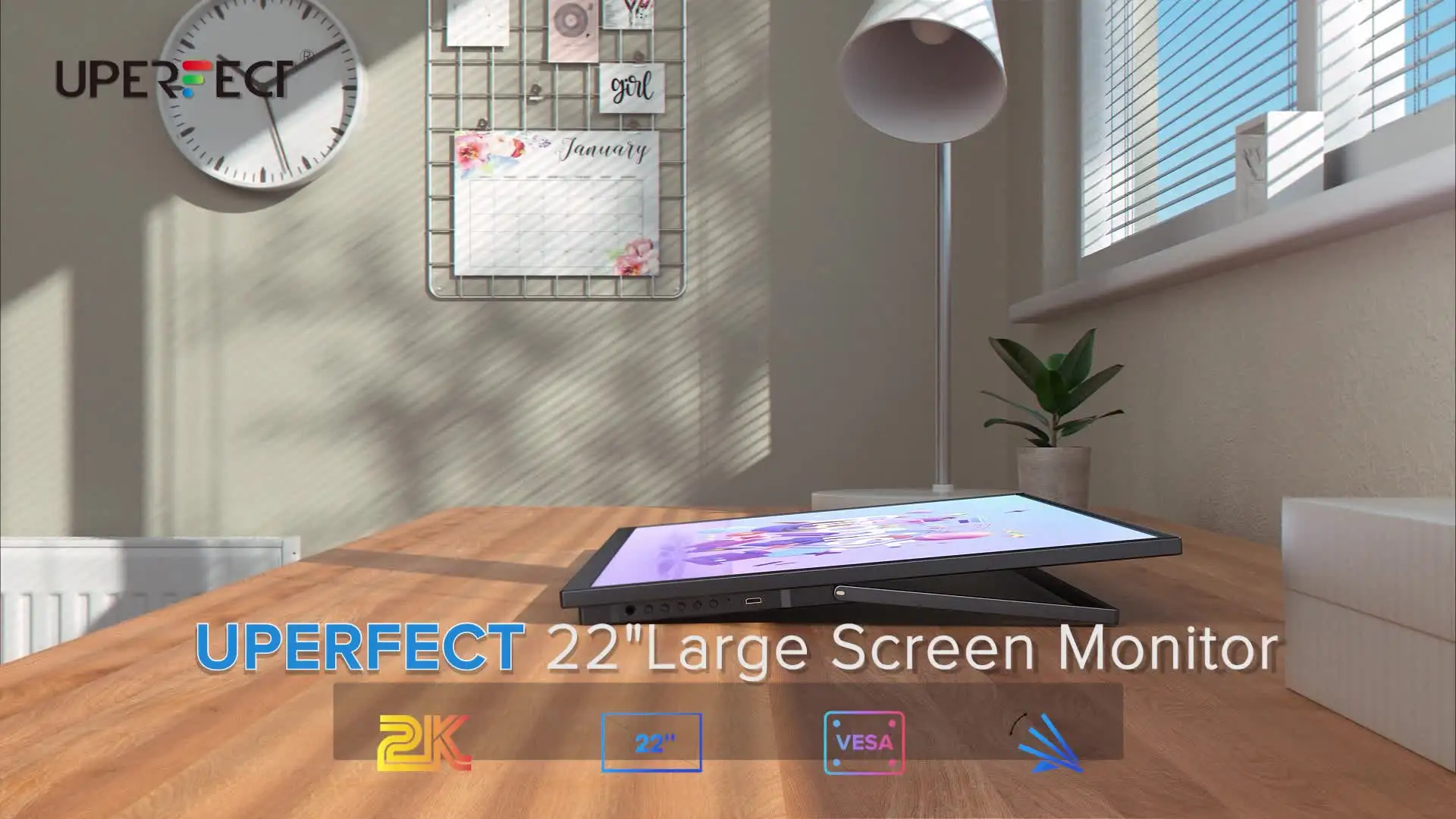 新品！UPERFECT モバイルモニター 22インチ 2K UPERFECT 22インチ 2K ポータブルモニター 2560*1440 QHD
