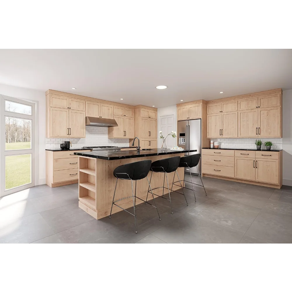 John's Wood Shop Inc.: Natural Maple Kitchen with Mission Style Doors and  Slab Drawer Fronts, image size:1000x1000