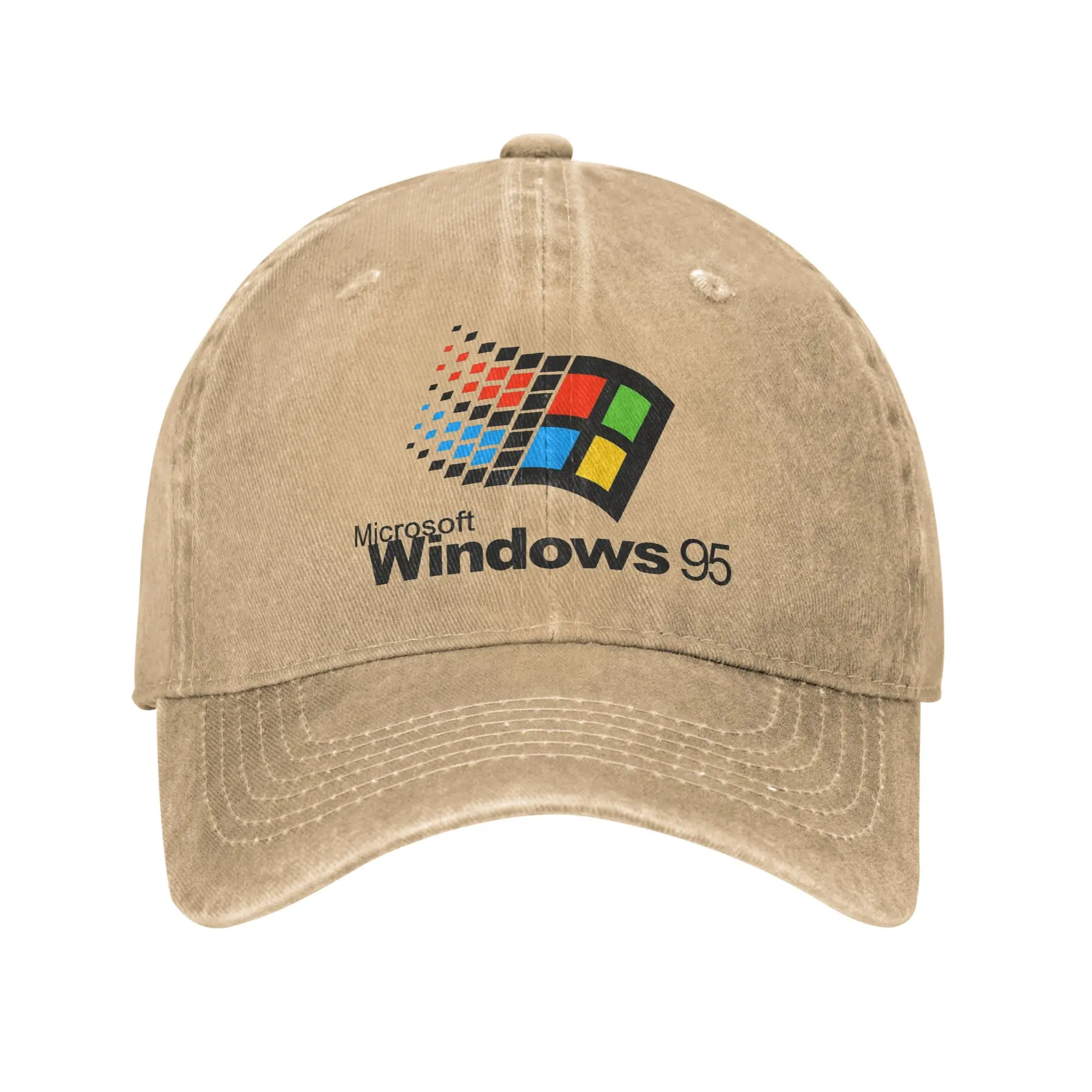 Windows 95 Washed Baseball Cap y2k Coole Sonnen-Hip-Hop-Hüte Sommer Unisex Herren Running Hippie Snapback Cap