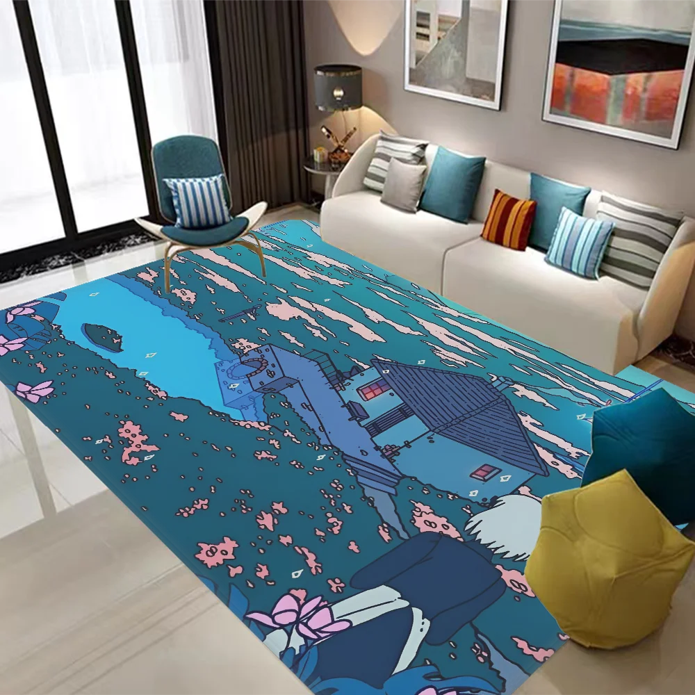 

Japanese Anime Night Scene Floor Mat Floor Mat Nordic Style Home Doormat Bathroom-Toilet Mats Bedroom Hotel Decor Mat