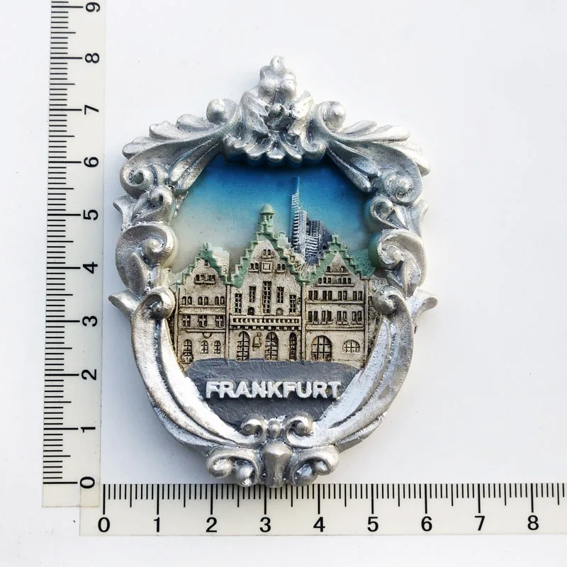 Resin Painted Magnetic Fridge Sticker Germany Berlin Frankfurt Dresden Munich Tourist Souvenirs Attractions Refrigerator Sticker