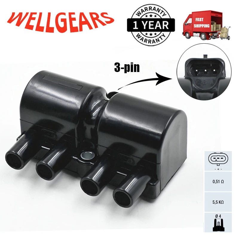 

New Ignition Coil For OPEL VAUXHALL ANTARA 2.4L 2006 2007 2008 2009 2010 2011 2012 2013 2014 2015 19005262 25184179 25182496
