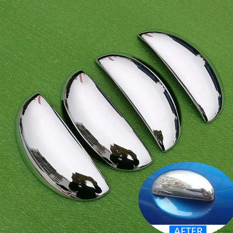 FUNDUOO For Peugeot 206 206cc 207 1998-2005 New Chrome Car Door Handle Cover Cup Bowl Trim Sticker Styling Accessories