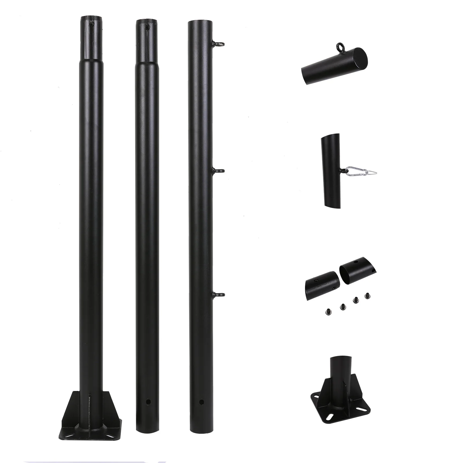 2 Pack Shade Sail Poles Outdoor Sun Shade Poles Heavy Duty Shade Pole Kit for Outdoor Shade in Ground and Backyards Patio