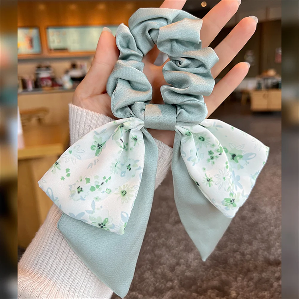 Top Quality Silk Foulard Hair Rope Vintage Smooth Bague Femme Chouchou  French Cute Ribbon Hair Bands Elastic Hair Scrunchies - AliExpress