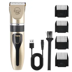 Advanced Pet Grooming Kit - Electric Hair Clipper & Trimmer for Dogs, Cats, and Small Animals (GOLD)